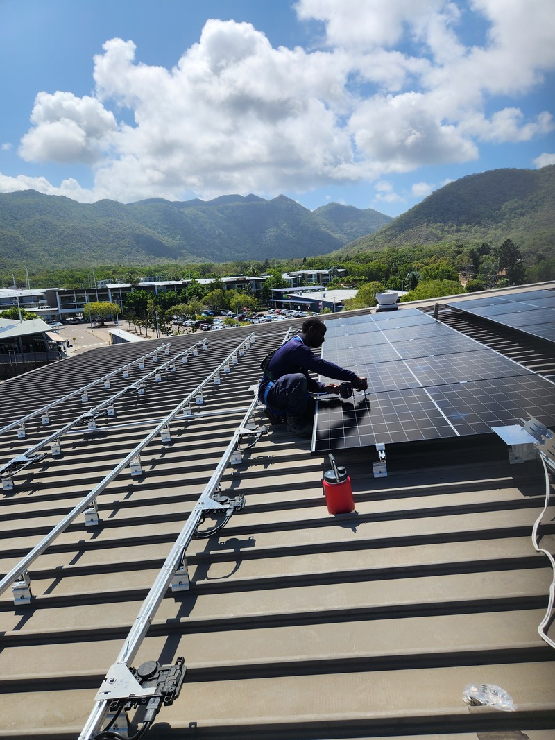 Part of 100Kw installation in Townsville, Australia.