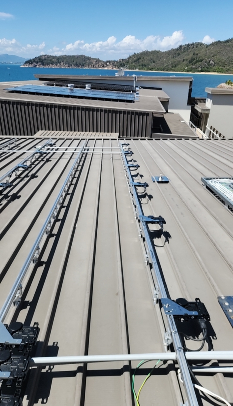 Rails and micro inverters installation in Townsville Australia